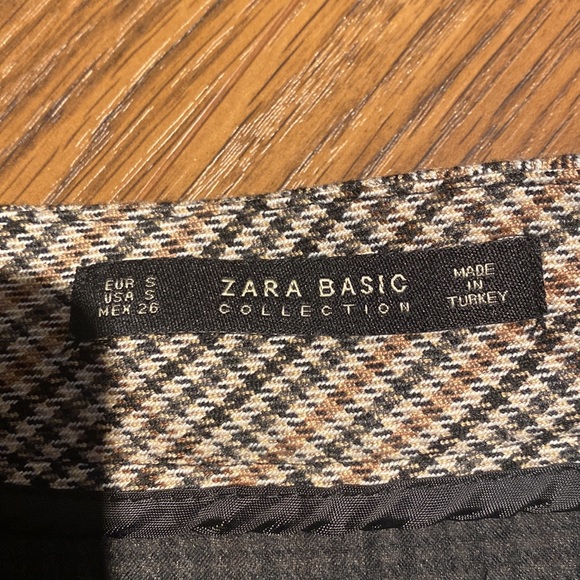 Zara Plaid Skirt S brown - Picture 2 of 2